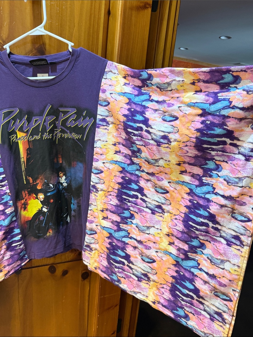 Purple Prince Upcycled Tie-Dye Graphic adult Top - OSFM (sm), new w/o tag - Picture 5 of 10